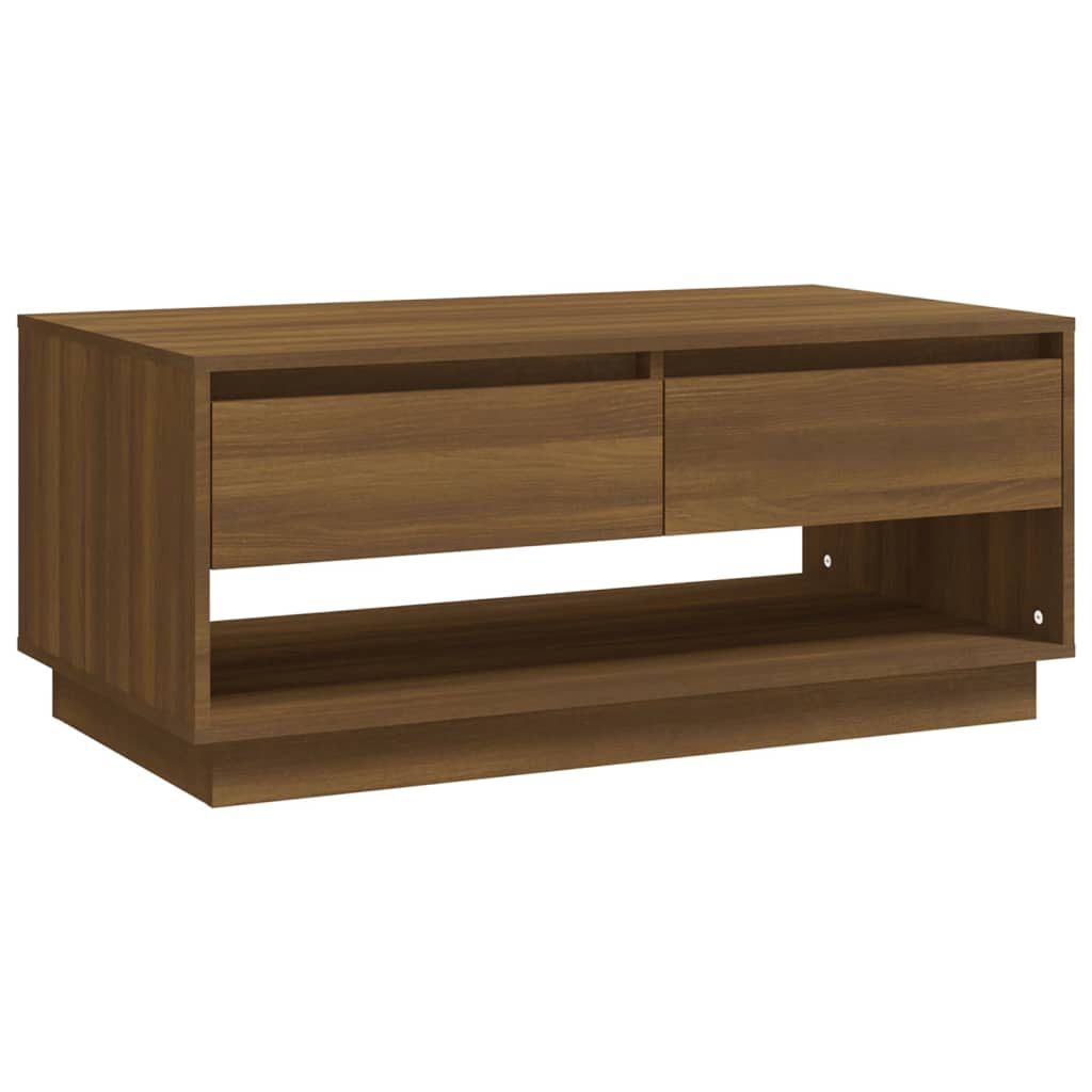 vidaXL Τραπεζάκι Σαλονιού Καφέ Δρυς 102x55x44 εκ. Επεξεργασμένο Ξύλο