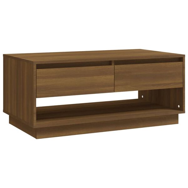 vidaXL Τραπεζάκι Σαλονιού Καφέ Δρυς 102x55x44 εκ. Επεξεργασμένο Ξύλο