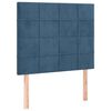 vidaXL Κρεβάτι Boxspring με Στρώμα Σκούρο Μπλε 90x190 εκ. Βελούδινο