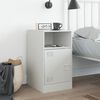 vidaXL Κομοδίνο Λευκό 34,5x39x62 εκ. από Χάλυβα