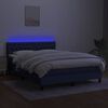 vidaXL &Kappa;&rho;&epsilon;&beta;ά&tau;&iota; Boxspring &mu;&epsilon; &Sigma;&tau;&rho;ώ&mu;&alpha; & LED &Mu;&pi;&lambda;&epsilon; 140x190 &epsilon;&kappa;. &Upsilon;&phi;&alpha;&sigma;&mu;ά&tau;&iota;&nu;&omicron;