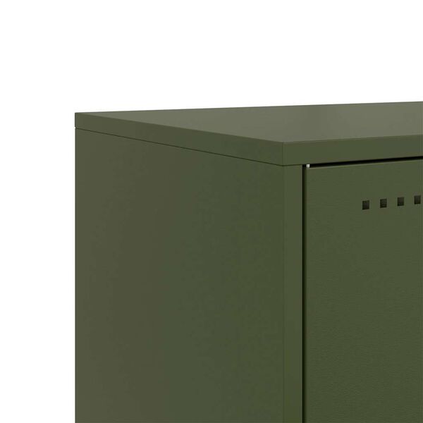 vidaXL Έπιπλο Τηλεόρασης Πράσινο Λαδί 68,5x39x60,5 εκ. από Ατσάλι