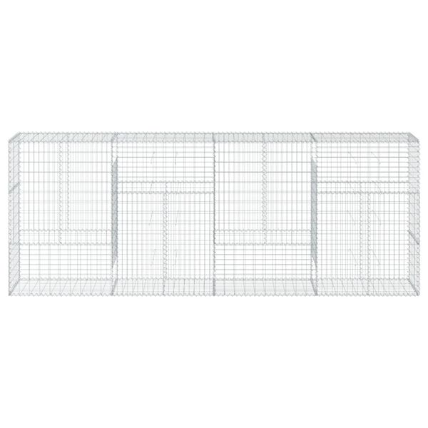 vidaXL Συρματοκιβώτιο με Κάλυμμα 400x50x150εκ. από Γαλβανισμένο Χάλυβα