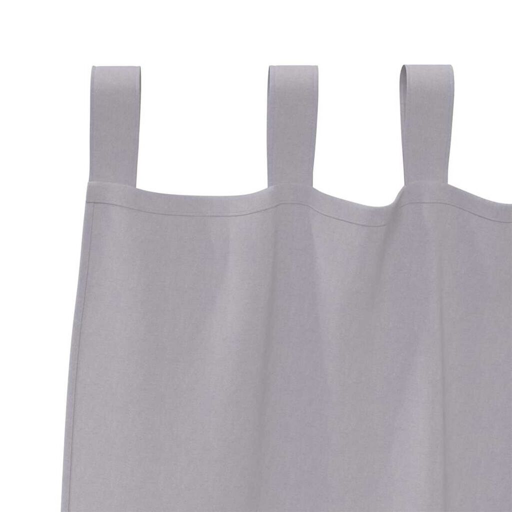 vidaXL Κουρτίνες με κουρτίνες 2 pcs Μεταλλικό Γκρι Πολυεστέρας
