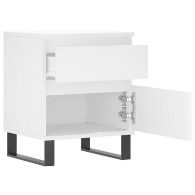 vidaXL Κομοδίνο Λευκό 40 x 35 x 50 εκ. από Επεξεργασμένο Ξύλο