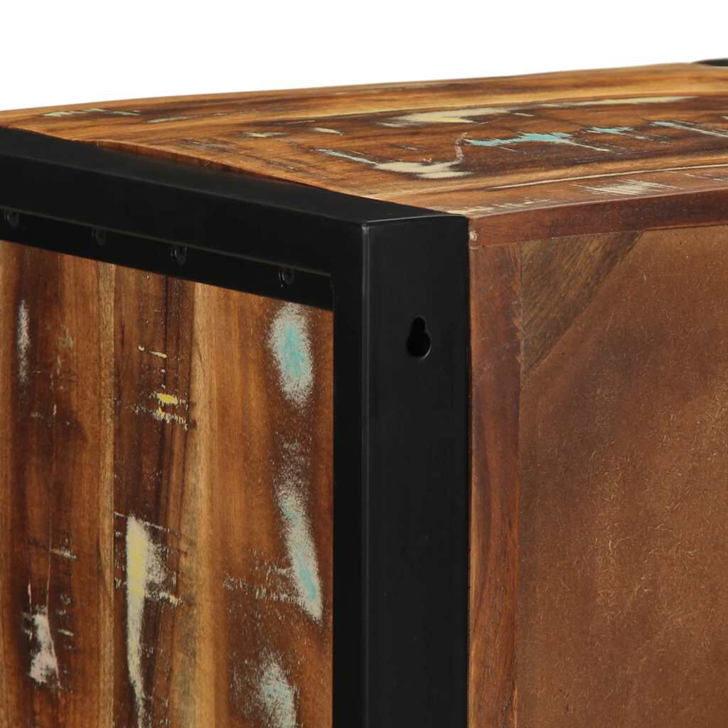 vidaXL Κομοδίνα 2 τεμάχια Πολύχρωμο 40x35x40cm Ξύλο μασίφ αναγεννημένο
