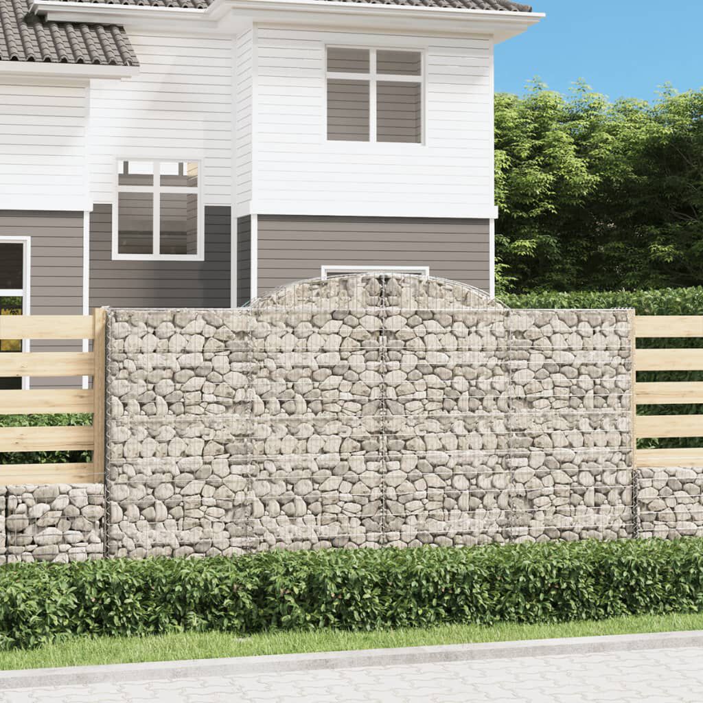 vidaXL Συρματοκιβώτια Τοξωτά 12 τεμ. 300x30x160/180 εκ. Γαλβαν. Ατσάλι