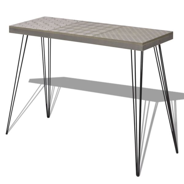 vidaXL Κονσόλα Τραπέζι Γκρι 90 x 30 x 71,5 εκ.