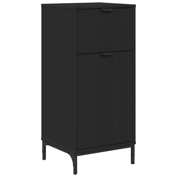 vidaXL Ντουλάπι Μπάνιου Μαύρο 39.5 x 36 x 88 εκ Επεξεργασμένο ξύλο