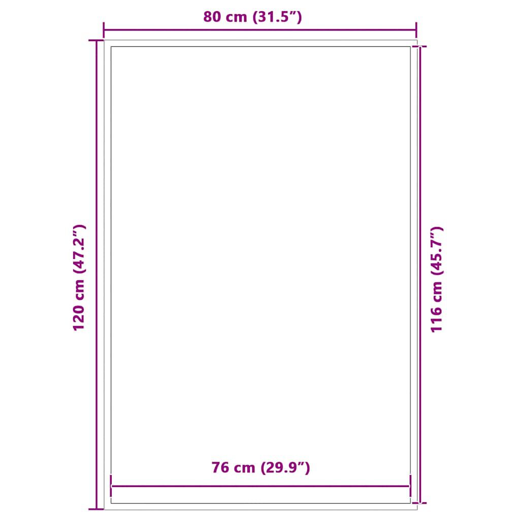 vidaXL Πατάκι Εισόδου Γκρι 80 x 120 εκ.