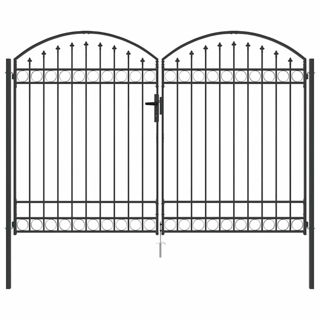 vidaXL Πύλη Φράχτη Άλλο Γκρι 300 x 200 cm Ατσάλι