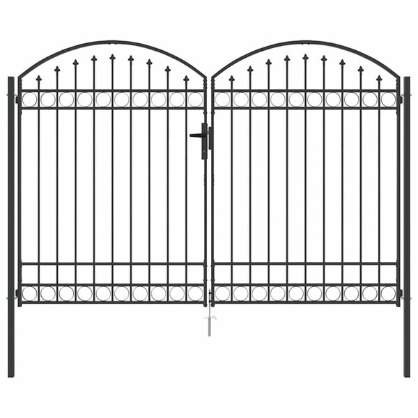 vidaXL Πύλη Φράχτη Άλλο Γκρι 300 x 200 cm Ατσάλι