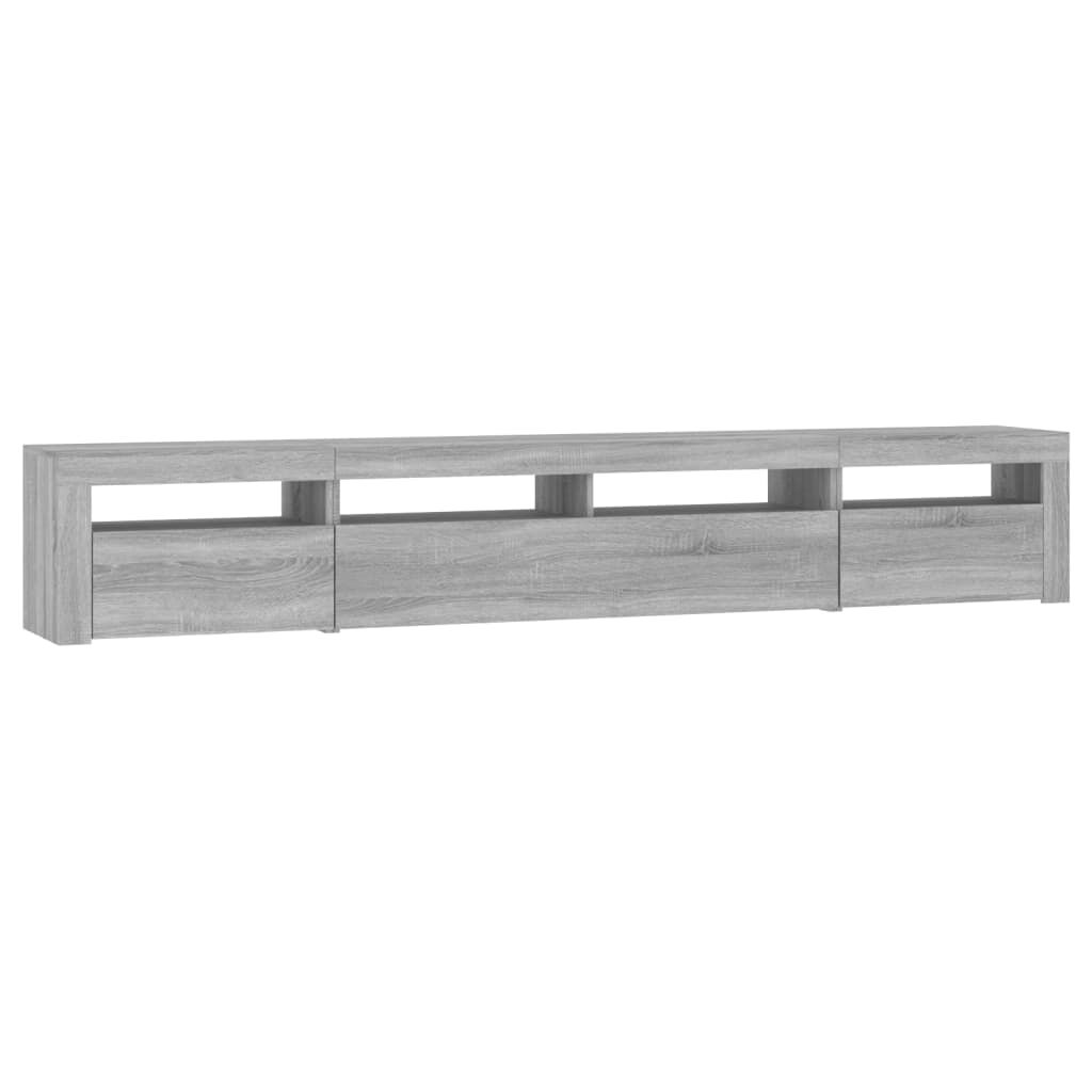 vidaXL Έπιπλο Τηλεόρασης με LED Γκρι Sonoma 240x35x40 εκ.