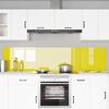 vidaXL Πίσω Πάνελ Κουζίνας 2 pcs Κίτρινο 110 x 50 cm σκληρυμένο γυαλί