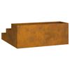 vidaXL Γλάστρα Κήπου Σκ rusty 90 x 90 x 35 εκ