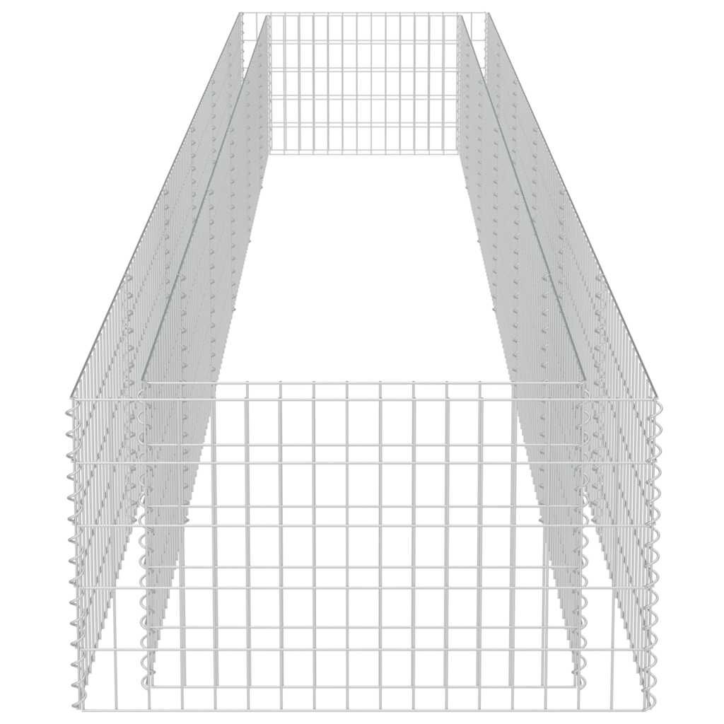 vidaXL Συρματοκιβώτιο-Γλάστρα Υπερυψωμένη 540x90x50 εκ. Γαλβ. Χάλυβας