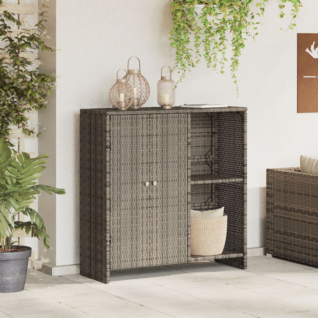 vidaXL Ντουλάπα Αποθήκευσης Γκρι 100x36x102 εκ Ρατάν