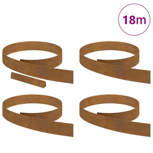 vidaXL &Pi;&epsilon;&rho;ί&gamma;&rho;&alpha;&mu;&mu;&alpha; &gamma;&kappa;&alpha;&zeta;ό&nu; 4 pcs &Sigma;&kappa; rusty 450 x 0.05 x 15 &epsilon;&kappa;