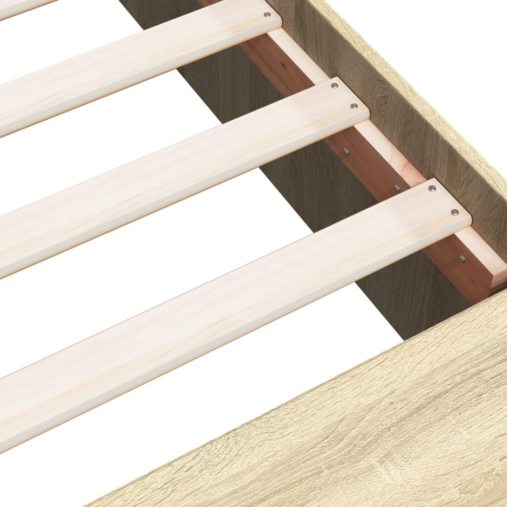 vidaXL Πλαίσιο Κρεβατιού Sonoma Δρυς 140x200 εκ. Επεξεργασμένο Ξύλο