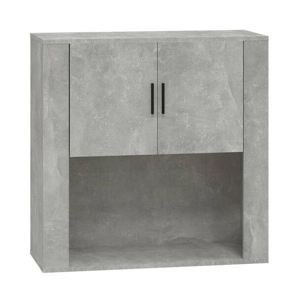 vidaXL Ντουλάπι Τοίχου Γκρι Σκυρ. 80x33x80 εκ. Επεξεργασμένο Ξύλο