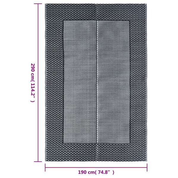 vidaXL Χαλί εξωτερικού χώρου ARAKIL γκρι 190x290 cm PP