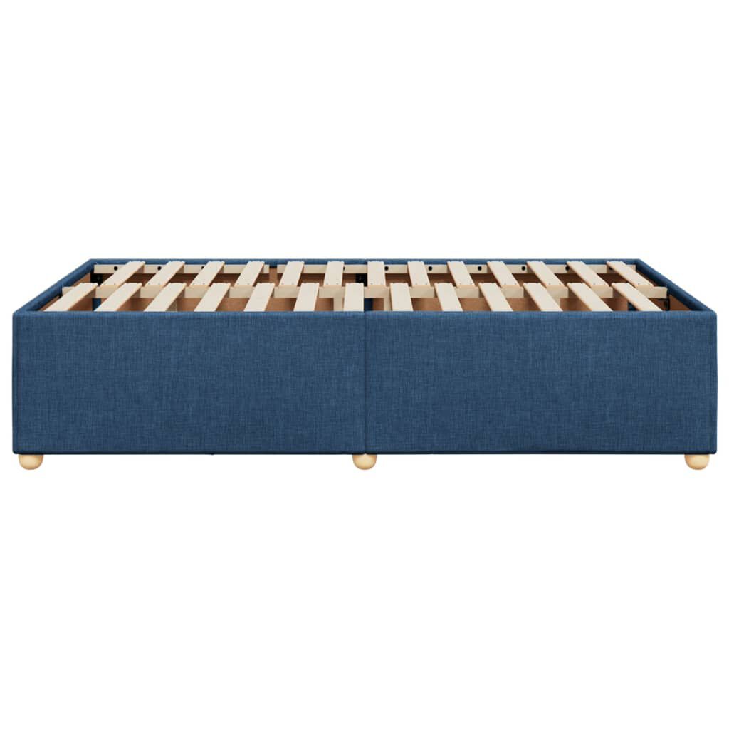 vidaXL Πλαίσιο κρεβατιού χωρίς στρώμα μπλε 120x200cm ύφασμα