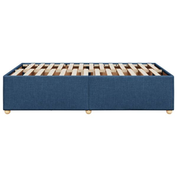 vidaXL Πλαίσιο κρεβατιού χωρίς στρώμα μπλε 120x200cm ύφασμα