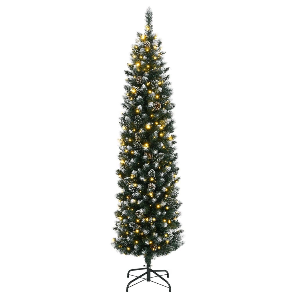 vidaXL Χριστουγεννιάτικο Δέντρο Slim Αρθρωτό με 300 LED 180 εκ.