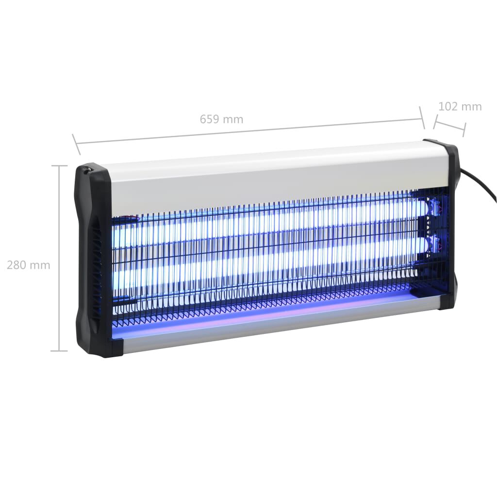 vidaXL Εντομοπαγίδα Ηλεκτρική 40 W Μαύρη από Αλουμίνιο και ABS