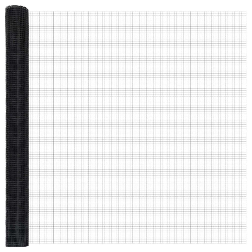 vidaXL Φράχτης Welded Wire με 7 παλάμες Γκρι 1.6x10 μ