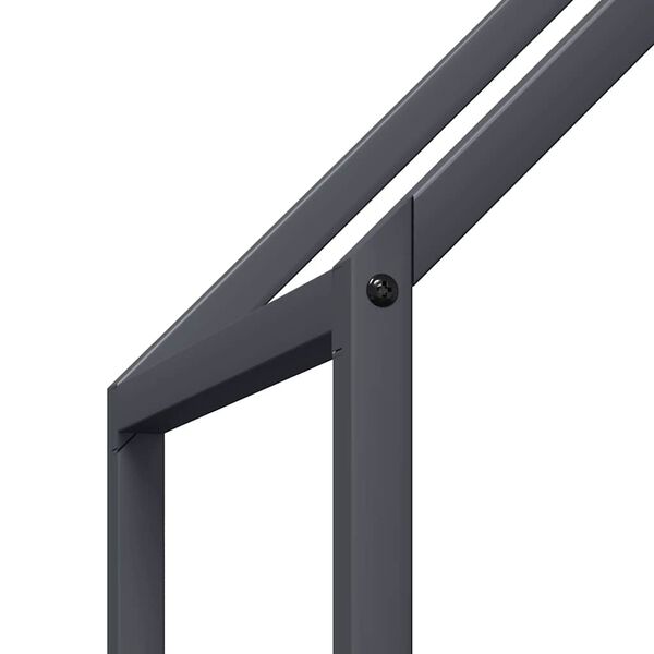 vidaXL Ράφι για καυσόξυλα Ανθρακί 60x25x60 cm Ατσάλι ψυχρής έλασης