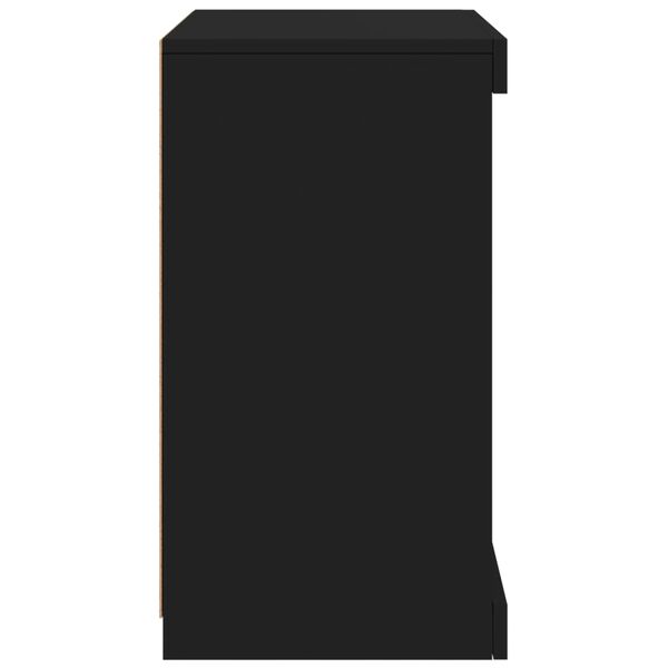 vidaXL Μπουφές με Φώτα LED Μαύρος 41 x 37 x 67 εκ.