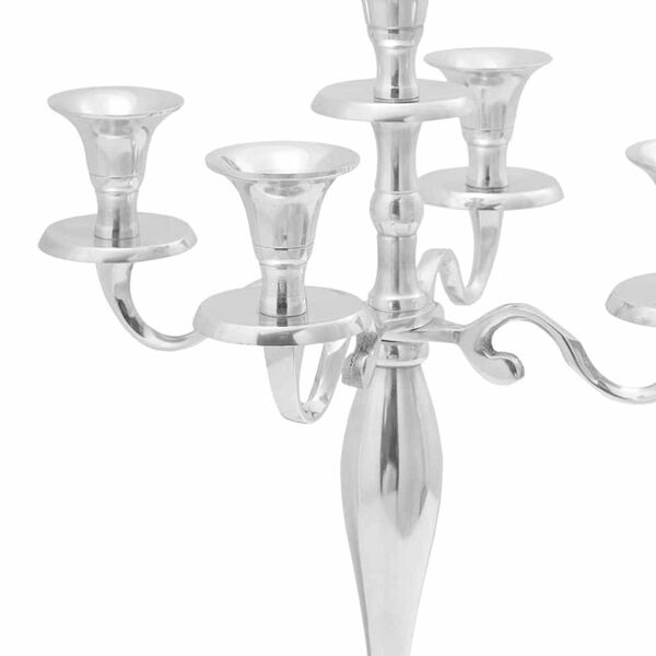 vidaXL Κηροπήγιο Ασημί 29 x 29 x 40 εκ Αλουμίνιο