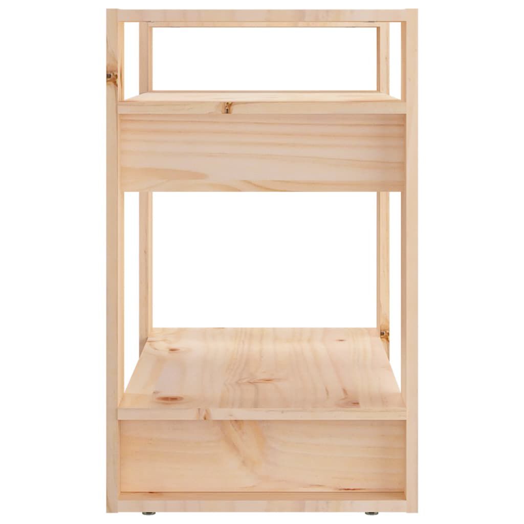 vidaXL Βιβλιοθήκη/Διαχωριστικό Χώρου 60x35x57 εκ. Μασίφ Ξύλο Πεύκου