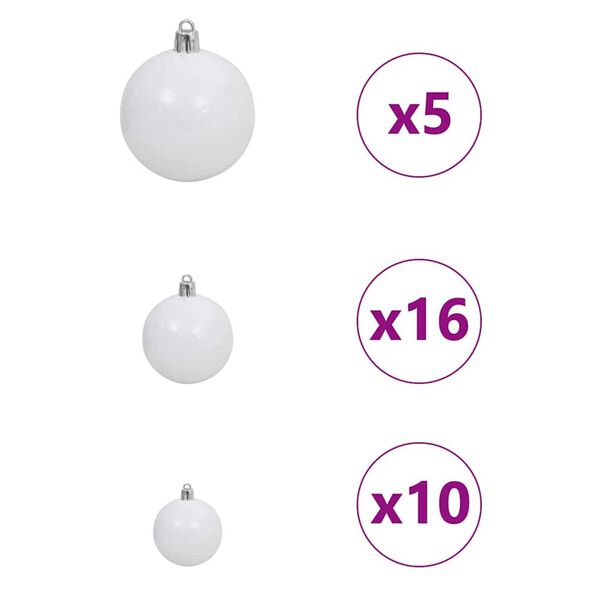 vidaXL Χριστουγεννιάτικο Δέντρο Μαύρο 240 cm PVC