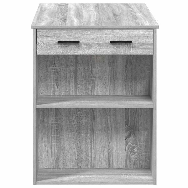 vidaXL Γραφείο με συρτάρι και ράφι Γκρι Sonoma 102x62x77,5 εκ.
