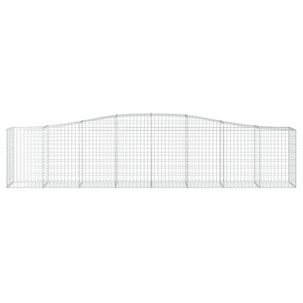 vidaXL Συρματοκιβώτια Τοξωτά 3 τεμ. 400x50x80/100 εκ. Γαλβαν. Ατσάλι