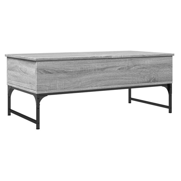 vidaXL Τραπεζάκι Σαλονιού Γκρι Sonoma 100x50x40 εκ. Επ. Ξύλο & Μέταλλο