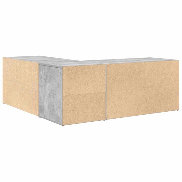 vidaXL Ντουλάπι Γωνιακό Γκρι Σκυροδέματος 200x40x45εκ. από Επεξ. Ξύλο