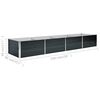 vidaXL Ζαρντινιέρα Υπερυψωμένη Ανθρακί 320x80x45 εκ. Γαλβαν. Χάλυβας