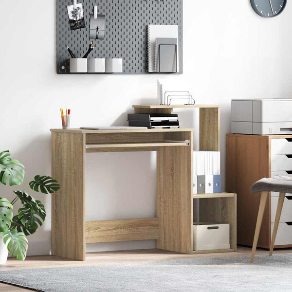 vidaXL Γραφείο Sonoma Δρυς 106 x 40 x 88.5 εκ Επεξεργασμένο ξύλο