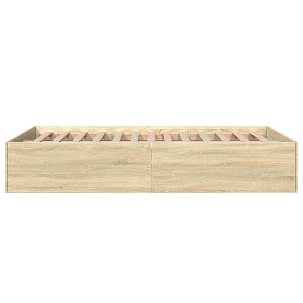 vidaXL Πλαίσιο Κρεβατιού Sonoma Δρυς 120x190 εκ. Επεξεργασμένο Ξύλο