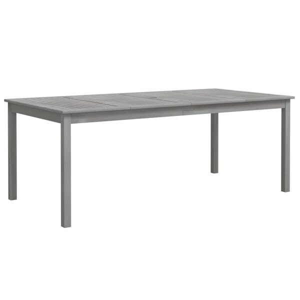 vidaXL Τραπέζι Κήπου Γκρι 200 x 100 x 75 εκ. από Μασίφ Ξύλο Ακακίας