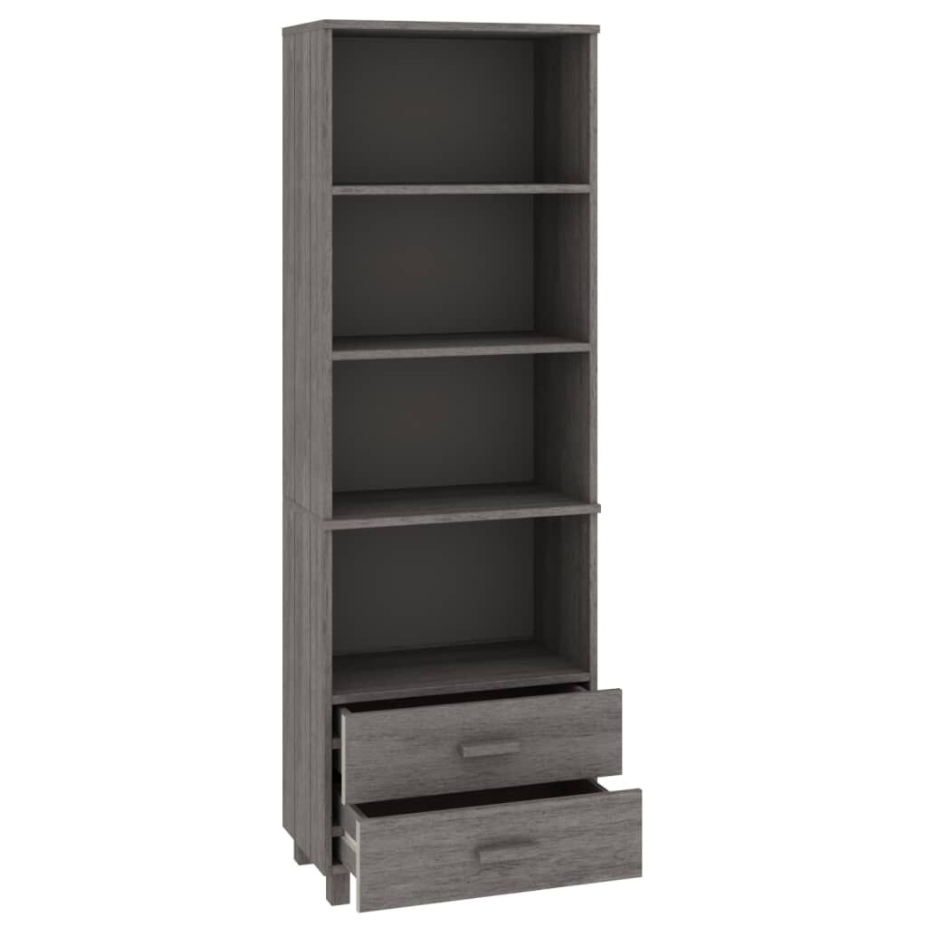 vidaXL Ντουλάπι HAMAR Αν. Γκρι 60 x 35 x 180 εκ Μασίφ Ξύλο Πεύκου