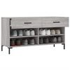 vidaXL Παπουτσοθήκη Γκρι Sonoma 102x35x55 εκ. από Επεξεργασμένο Ξύλο
