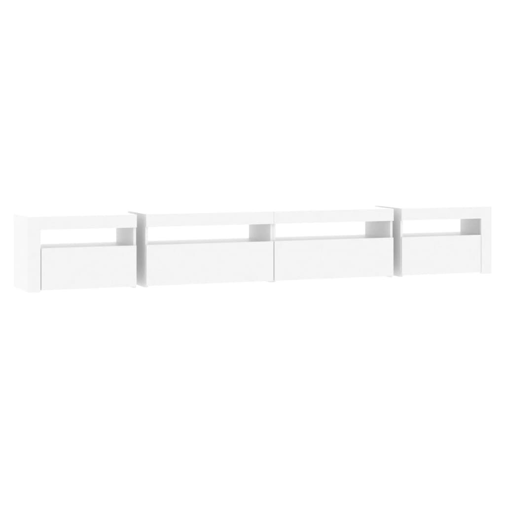 vidaXL Έπιπλο Τηλεόρασης με LED Λευκό 270 x 35 x 40 εκ.