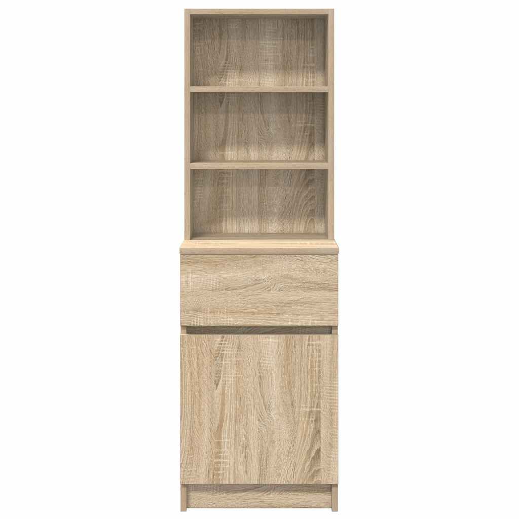 vidaXL Κομοδίνο Sonoma Δρυς 39x35x125 εκ. από Επεξεργασμένο Ξύλο