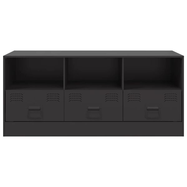 vidaXL Έπιπλο Τηλεόρασης Μαύρο 99x39x44 εκ. από Ατσάλι