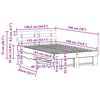 vidaXL Σκελετός Κρεβατιού Καφέ 135 x 190 cm Μασίφ ξύλο πεύκου
