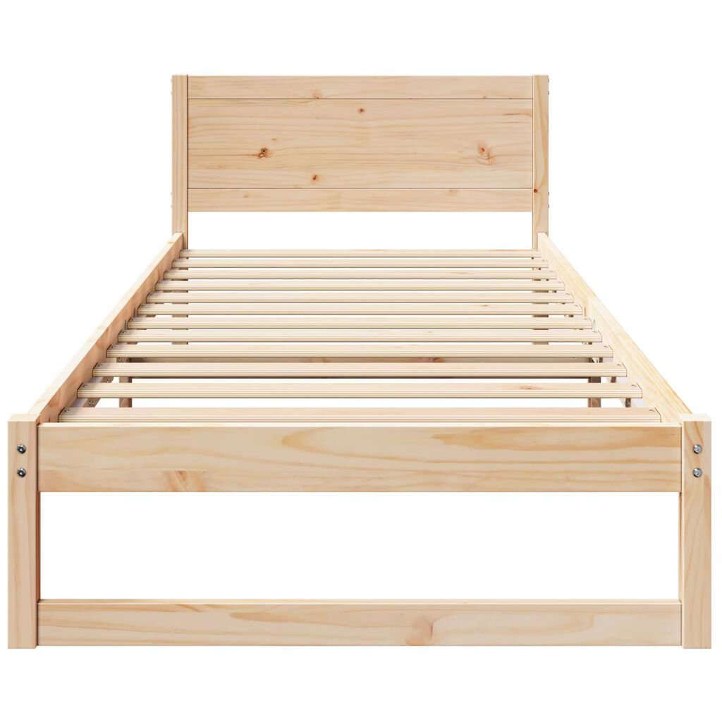 vidaXL Κρεβάτι Φυσικό Μασίφ Ξύλο Πεύκου 90 x 190 cm Μετατρέψιμο